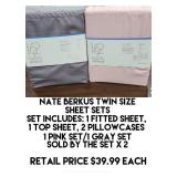 Nate Berkus Twin Size Sheet set x 2