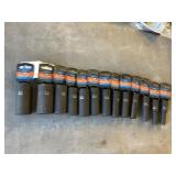 1/2in. Drive 13pc. Impact socket set .