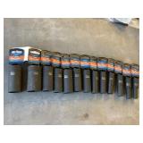 1/2in. Drive 13pc. Impact socket set .
