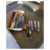 Auger bits, S&D bits and masonry bits.  By the box