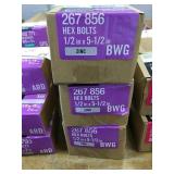 Everbilt 1/2in. X 5-1/2in. Hex bolts by the box x3