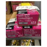 Everbilt 1/4in. X 1-1/2in. Carriage bolts x3