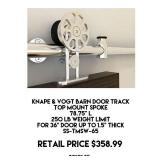 Top Mount Spoke Barn Door Track