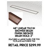 48" Linear Tile In Shower Drain