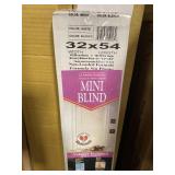 1" x 32" x 54" White Mini Blind x 6