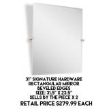 31" Signature Hardware Rectangular Mirror x 2