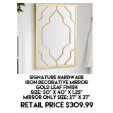 Signature Hardware Iron Decorative Mirror