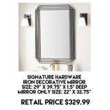 Signature Hardware Iron Decorative Mirror