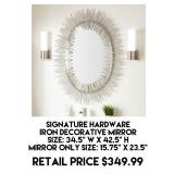 Signature Hardware Iron Decorative Mirror