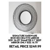 Signature Hardware Iron Decorative Mirror