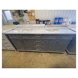 72" Double Bowl Vanity Top w/Base
