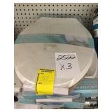 Elongated Plastic Toilet Seat x 3