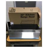 30" Kitchen Range Hood Shell. Display.