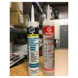 mixed tubes: silicone shield & latex caulking