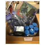 mixed lot: spray paint, eye protection & more