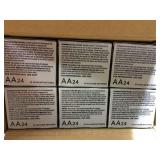 Six 24 packs of AA batteries