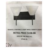 2 light wall vanity light x 2