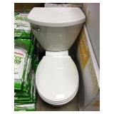 American Standard white two piece toilet. Display.
