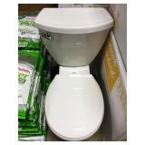 American Standard white two piece toilet.