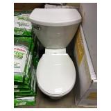 American Standard white two piece toilet.