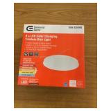 8" color changing trimless disk light case x 4