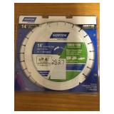 14in wet/dry segmented rim diamond saw blade