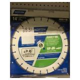 14in wet/dry segmented rim diamond saw blade