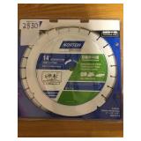 14in wet/dry segmented rim diamond saw blade