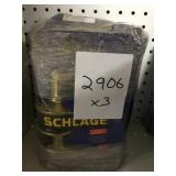 schlage right hand doorknob only x3