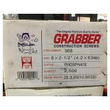 8" x 2.5" grabber construction screws x2