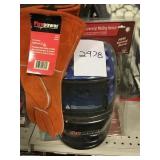 Firepower welding helmet and gloves
