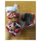 Christmas bottle decor & boot ornaments.