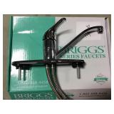 Single Handle Chrome Kitchen Faucet.