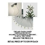 Christmas Decor Lot by the piece x 6