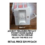 Ancient Treasure Privacy Pocket Door Handle x 10