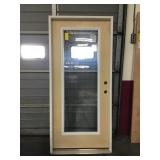 36in x 80in LH Fiberglass 15 lite ext door.