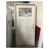 36in x 80in LH Fiberglass Damaged door.