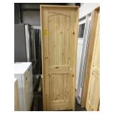 24" LH Unfinished Pine Arch Top Interior Door.