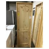 24" RH Unfinished Pine Arch Top Interior Door.
