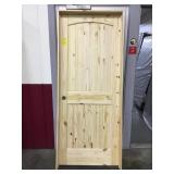 32" RH Unfinished Pine Arch Top Interior Door.