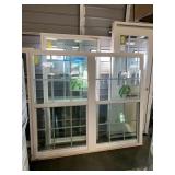 72 1/2in x 62in Twin Single Hung windows x2.