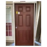 36in x 80in RH Fiberglass 6 panel ext door.