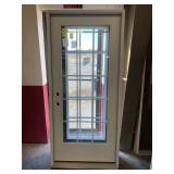 36in x 80in RH Fiberglass 15 lite ext door.