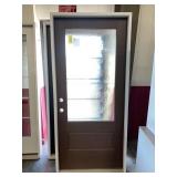 36in x 80in RH Fiberglass 3/4 view ext door