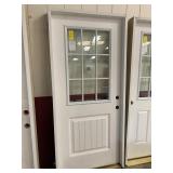 36in x 80in LH Fiberglass ext door damaged.