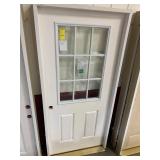 36in x 80in RH Fiberglass 9 lite ext door.