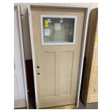 36in x 80in RH Fiberglass craftsman style door.