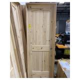 28" LH Unfinished Pine Int Door w/ oak jamb.