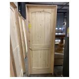 30" RH Unfinished Pine Int Door w/ oak jamb.