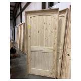 36" LH Unfinished Pine Int Door w/ oak jamb.